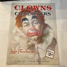 Vtg 1960 Clowns Characters Art Instructional How to Draw Book Leon Franks