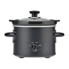 Mainstays 2 Qt Manual Slow Cooker, Matte Black