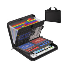 ENGPOW Fireproof Accordion File Organizer 13 Pockets Expanding Document Folder