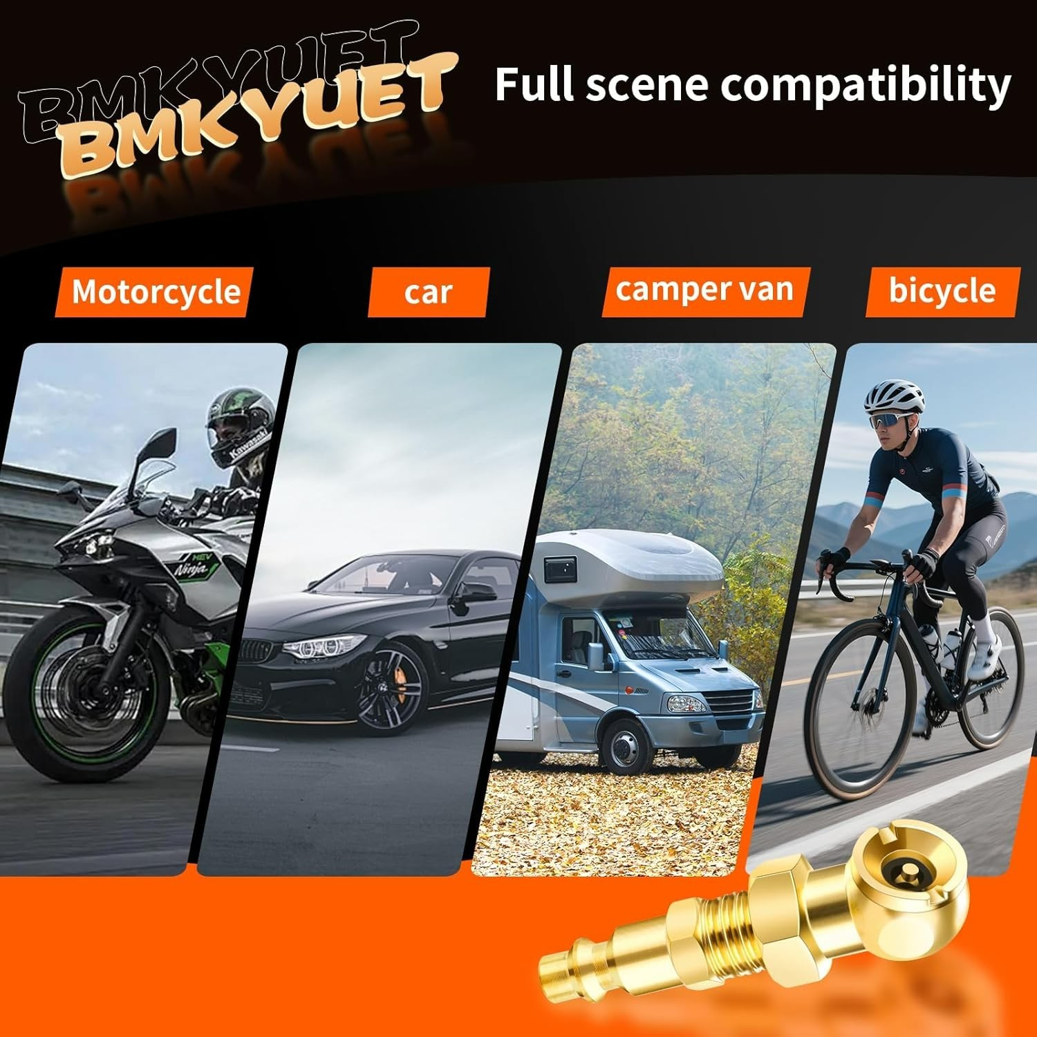 2 Ball Foot Brass Air Chuck Tire Nozzle 1/4" FNPT Closed Flow Teflon Tape Closed