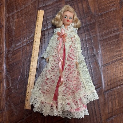 VTG Ideal Tammy's Friend Misty Miss Clairol Doll, handmade nightgown & lace robe