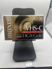 Maxell VHS-C Camcorder Video Tapes TC-30 HGX-Gold Premium Grade Sealed