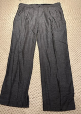 Vtg 90s Polo Ralph Lauren Wool Blend Pants Mens 40x30 Gray Pleated Cuffed