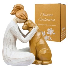 HandPainted Dog Figurine Decor Pet Loss Friendship Memorials Gifts Statue