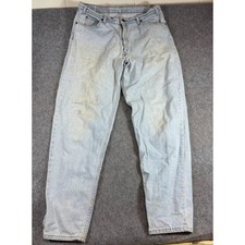 Vintage 60s 70s Levis Orange Tab Jeans Men 36x34 Blue Light Wash Tapered STAINED