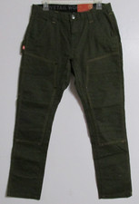 Women's Dovetail Maven X Moss Green Canvas Mid-Rise Slim Work Pants Size 12/30"