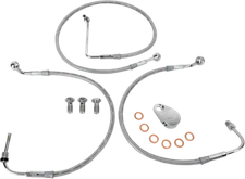 Goodridge Front Stainless Steel DOT/TUV Brake Line Kit +6in. Length HD9241-A+6