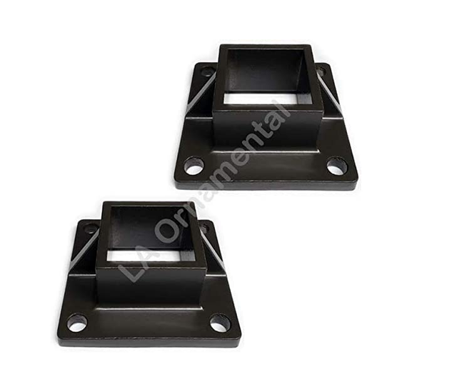 Floor Flange 2"x2" Square Aluminum Fence Posts Heavy Duty, Deck Mount