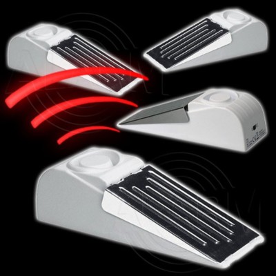 4 Türstopper 100dB Tür Haustür Wohnungstür Stopper Alarm Türhalter Keil Türalarm