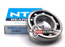 NTN 6208 C3 DEEP GROOVE BALL BEARING, OPEN TYPE, NO SEALS 40x80x18 mm