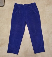 VTG 1990s David Brooks LTD Mens Blue Corduroy USA Made Pants Size 20 41x35