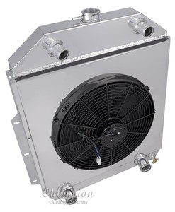 Details About 1942 1952 Ford Trucks Flat Head Alum 3 Row Champion Radiatorshroud 16 Fan