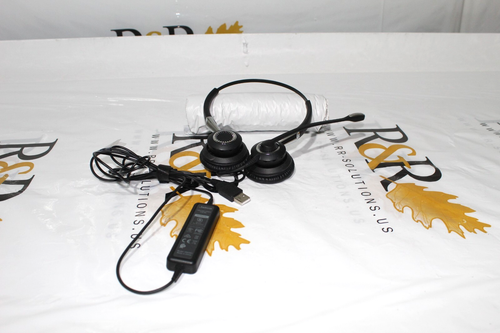 Jabra 2400 II USB DUO CC Przewodowy zestaw słuchawkowy call center do telefonu softphone z hałasem... - Zdjęcie 2 z 11