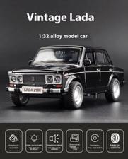 1:32 LADA 2106 Alloy Classic Car Model Diecast Metal Toy Sound and Light