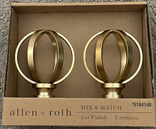 #5184148 Allen+Roth 2-ct Finials Brushed Gold Finish