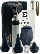 Incredible Premium LED Diagnostic Set Otoscope Ophthalmoscope 3.5v + 2 FREE BULB