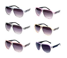 Retro Sunglasses Fancy Transparent Neon Colorful Classic Turbo Aviator Eyewear