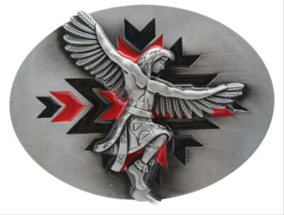 Neu Herren Schnalle Silber Metal Native Warrior Tanz Indian Cowboy Western Mode