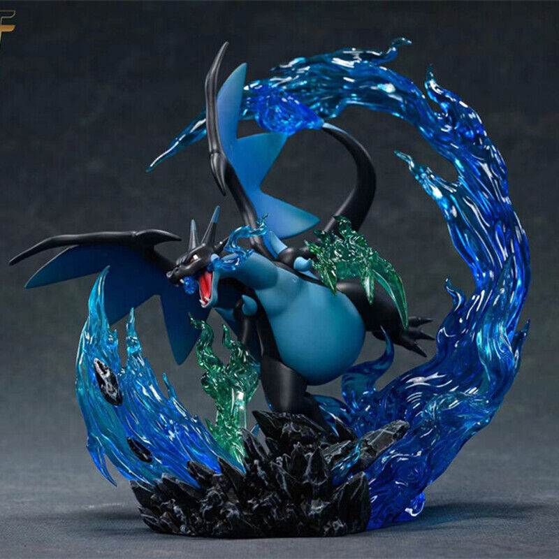 1/20 Scale World Zukan Alain & Mega Charizard X - Pokemon Resin