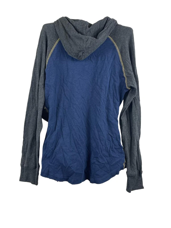 G-III Women's St. Louis Rams Raglan Hoodie Long Sleeve T-shirt, Navy/Gray- Large - Image 4 of 4