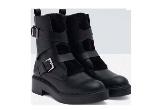 black boots silver buckles