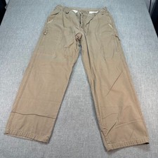 5.11 Tactical Series Cargo Pants Mens 36x32 Brown Canvas Workwear Zip Pockets