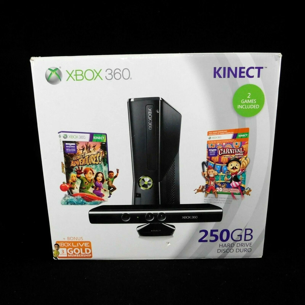 Box for XBOX 360 Kinect 250 GB HD Exterior Box Only