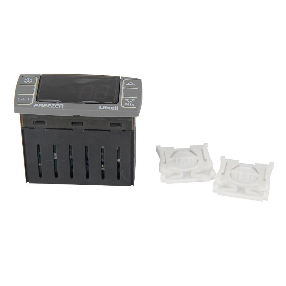 Controlador de temperatura Dixell XR06CX-4N1F1 con 2 sondas y soportes panel negro Foto 3 de 4