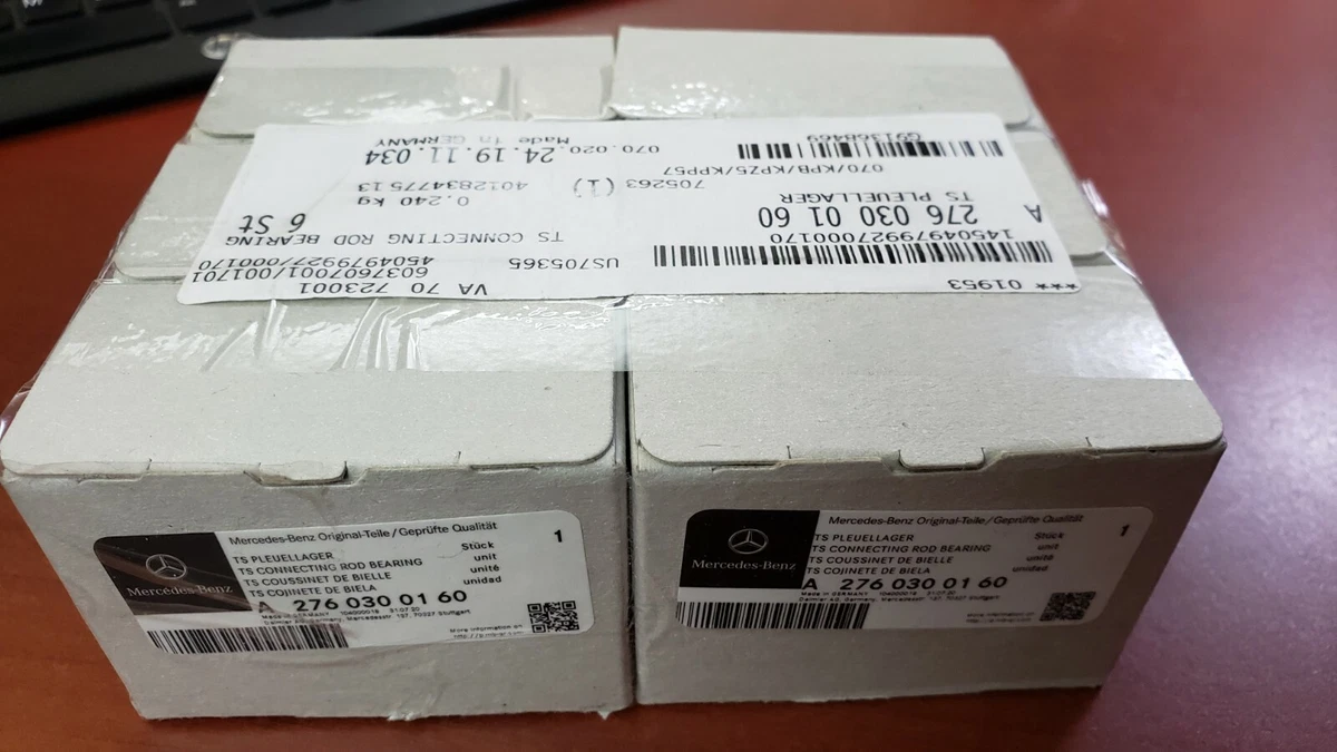 OEM MERCEDES-AMG PISTON BEARING (CONNECTING RODS) A2760300160 X 6 