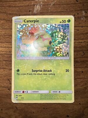 2019 mcdonald's pokemon cards ✨Caterpie 2019 McDonalds Collection Pokemon Card 1 / 12 Holo Foil  Shatterfoil