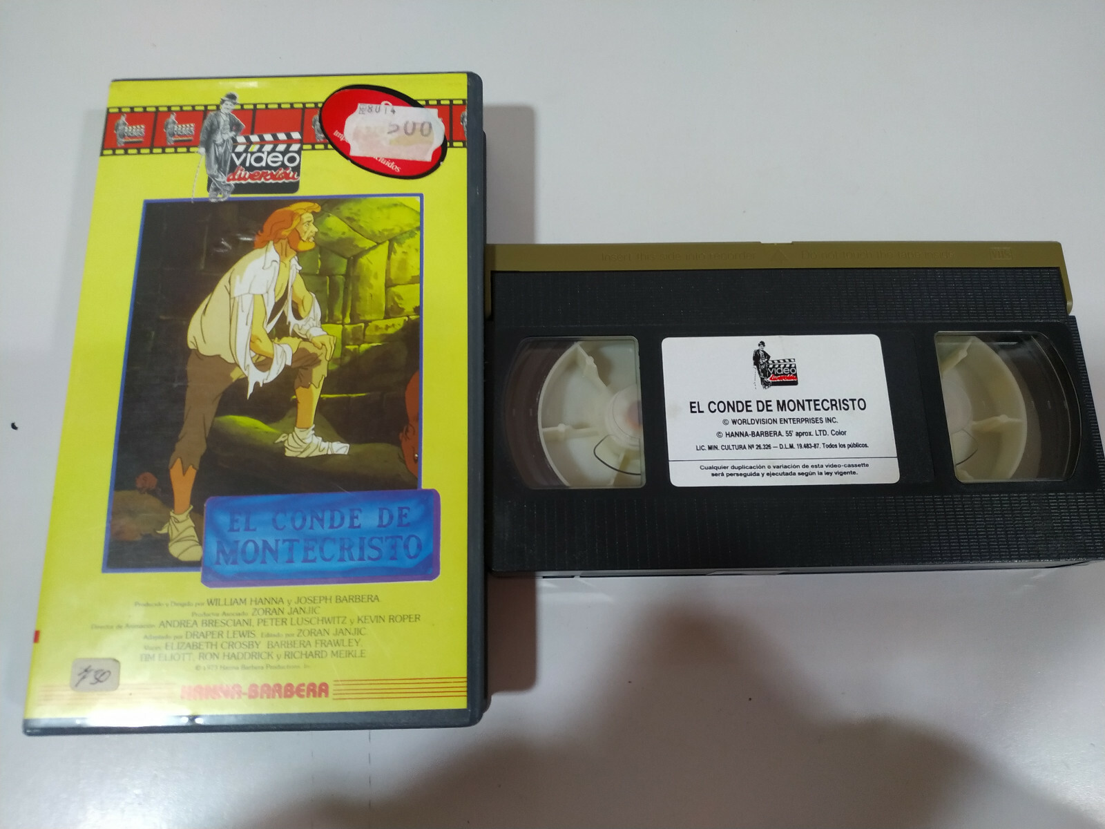 El Conde De Montecristo Animación Hanna Barbera - VHS Cinta Español