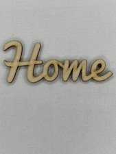 Custom Laser Cut Unfinished Uppercase Home Shape Wood Craft Cutout