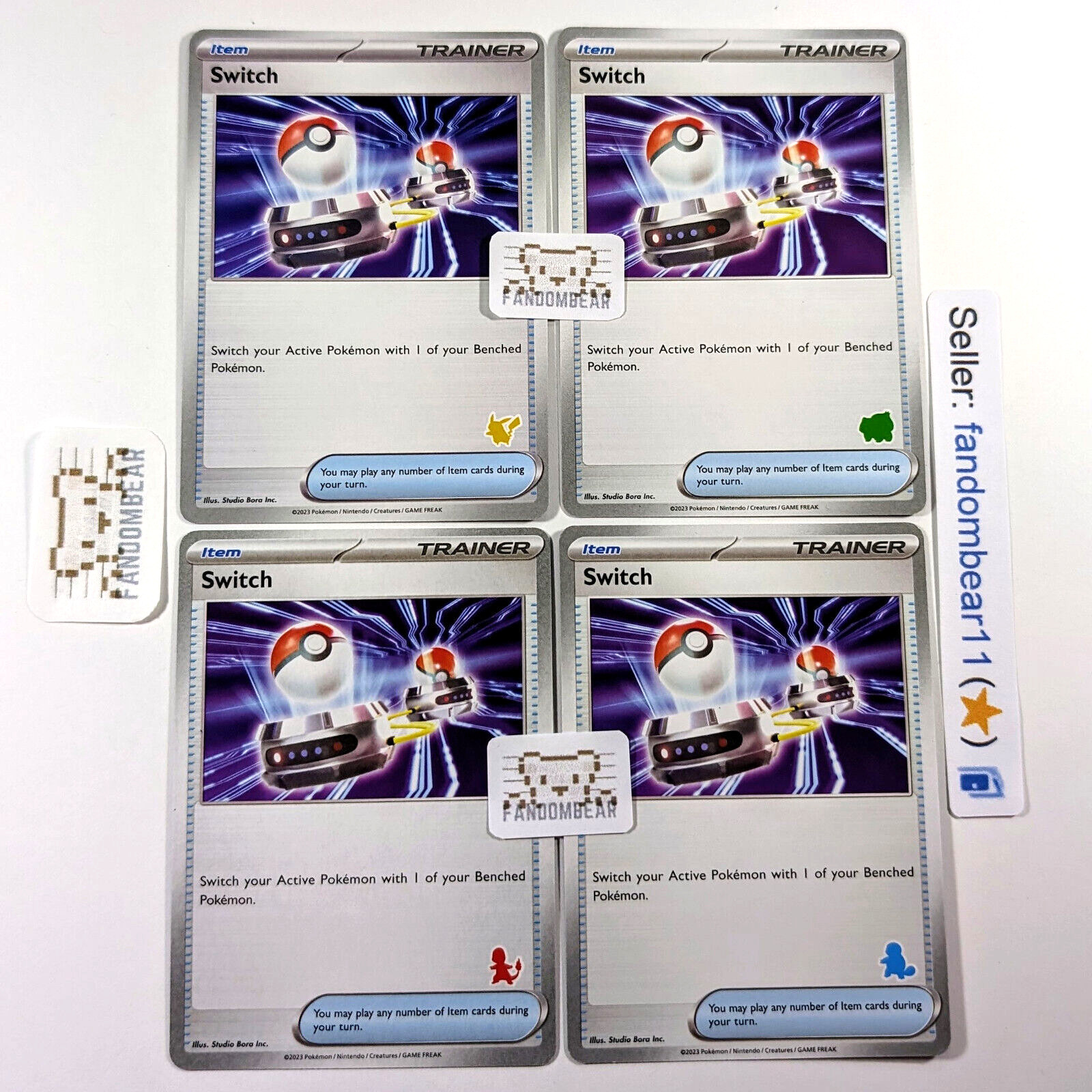 2023 Switch 4-card Promo Set! MY FIRST BATTLE STAMP card Pokemon TCG NM/LP