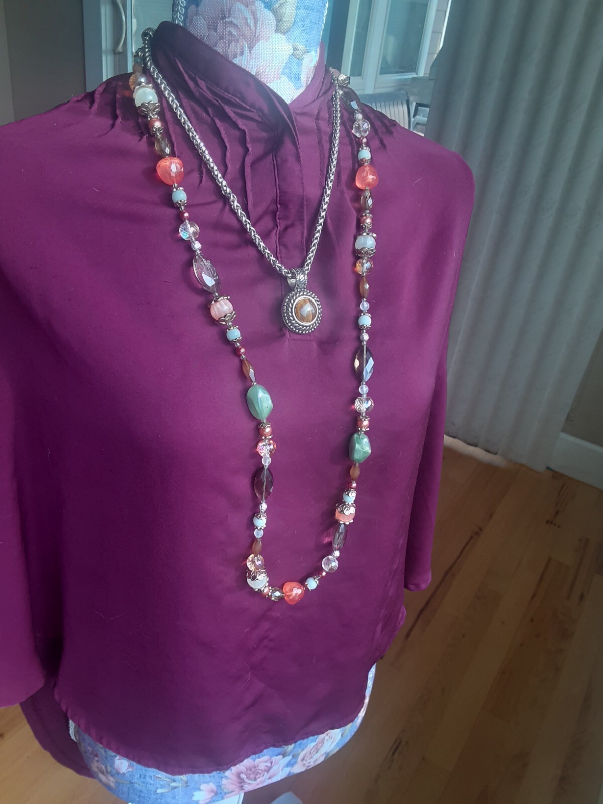 NATURAL STONE STIRLING STYLE 2 Statement piece Ne… - image 7