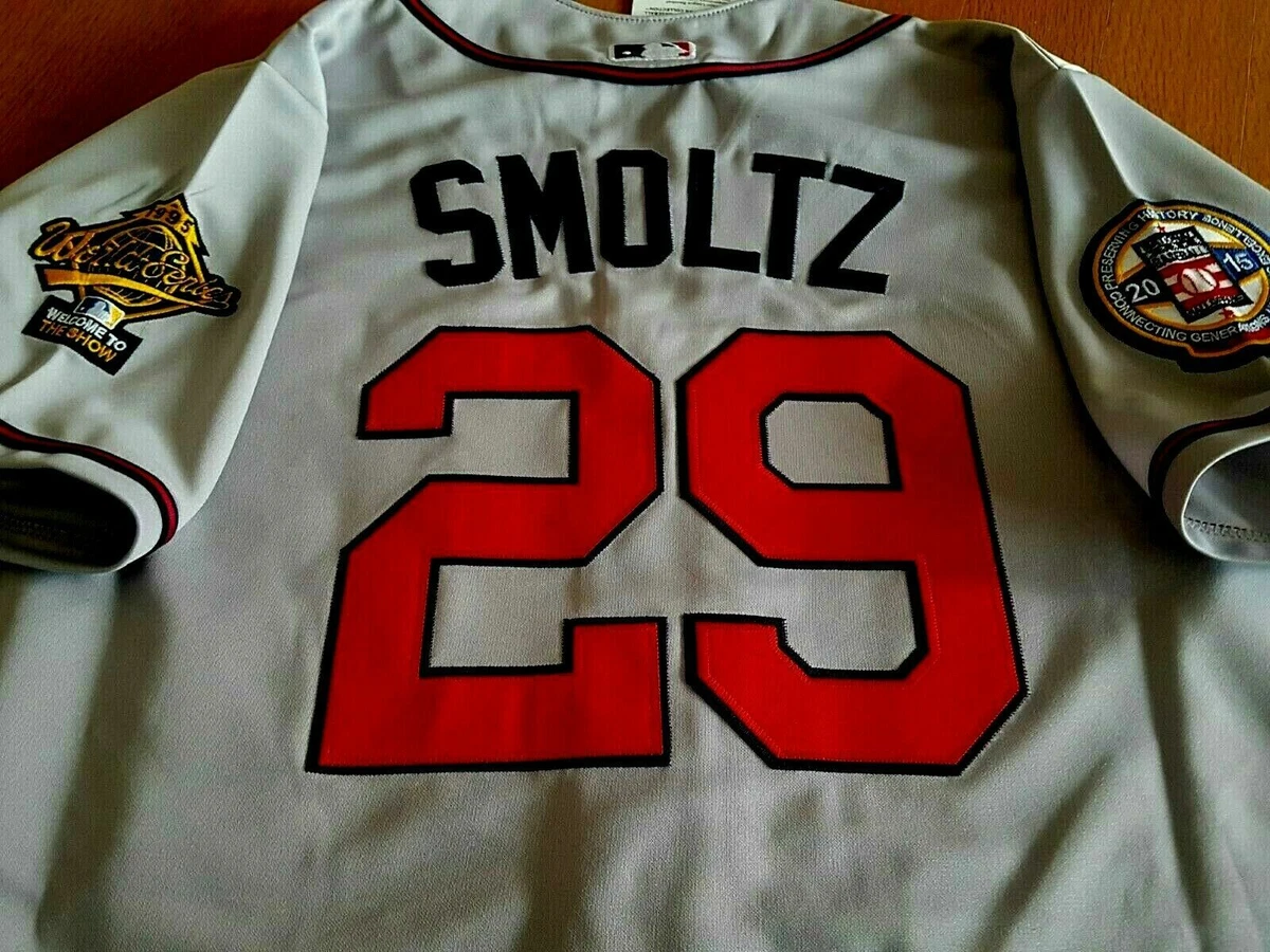 John Smoltz Atlanta Braves Mitchell & Ness Cooperstown Collection Authentic  Jersey - Gray