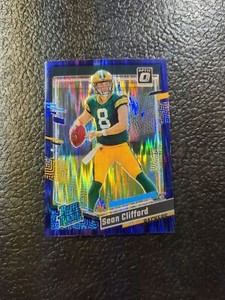 2023 Donruss Optic Sean Clifford Rated Rookie RC Purple Shock Prizm #242 Packers