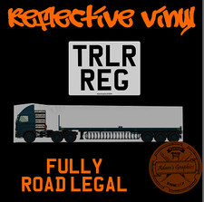 Stick On Trailer Number Plate -Numberplate registraion sticker reflective lorry