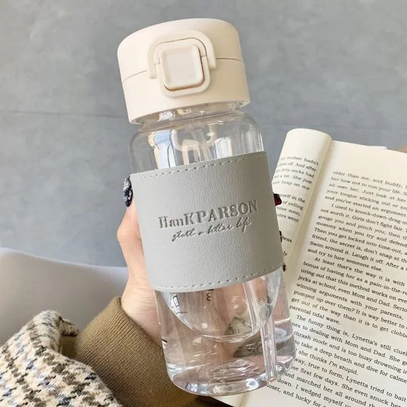 500Ml Portable Water Bottle with Straw Creative Cute Leak-Pr