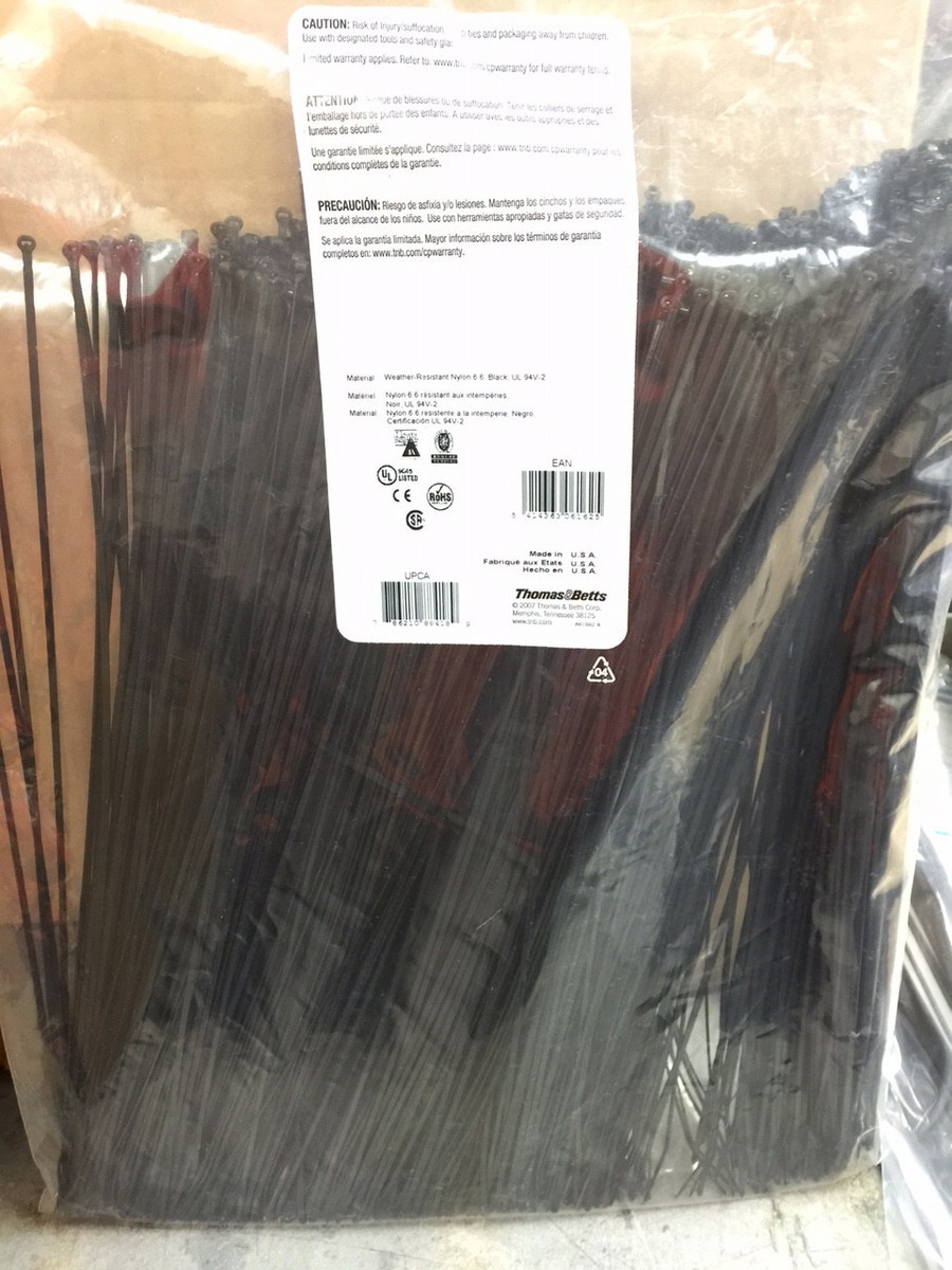 Ciabatte Lotto Fascette Cerniera In Nylon 100 Pezzi - 14 Pollici, Carico Di Rottura 50 Libbre, Colore Bianco Catena Zincata - Foto 3