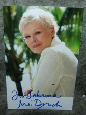 (M1) photo dédicace autographe judi dench M dans james bond