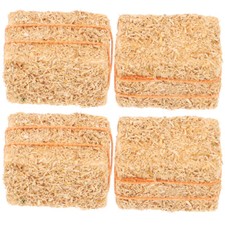 4PCS Mini Hay Bale Model for Crafts Doll House Layout Mini Haystack Decor