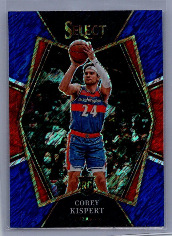 2021-22 Panini Select #176 Corey Kispert Blue Shimmer Prizms