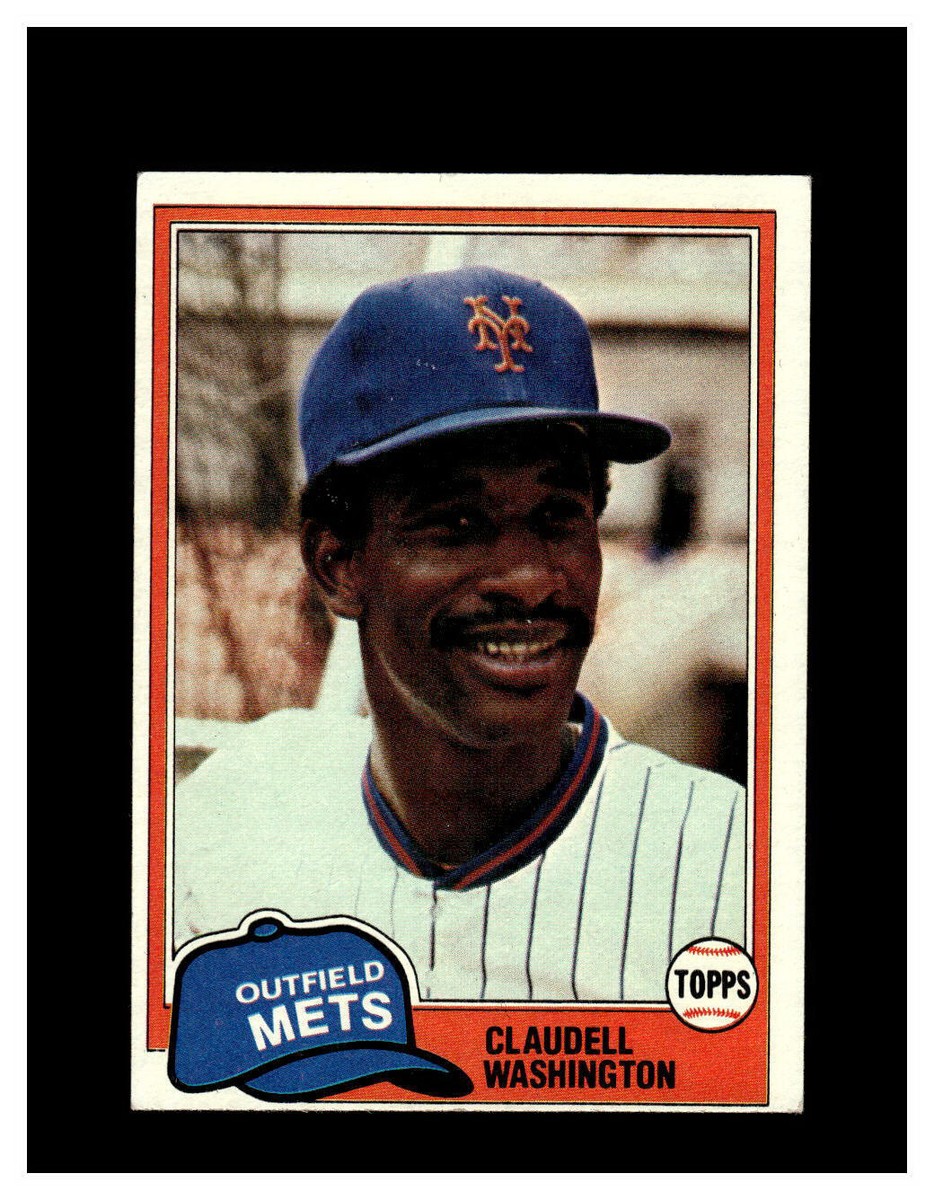 New York Mets Claudell Washington #151 Topps Baseball Near