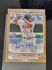 2022 Topps Pro Debut gold paper prospect Darell Hernaiz autograph /50 A's READ