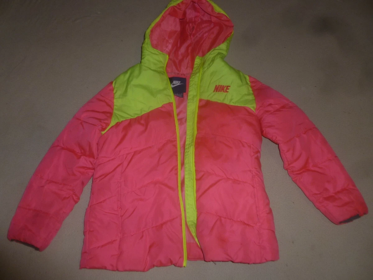 Calendario Eh cráter NIKE HOT PINK NEON YELLOW ZIP UP PUFFER JACKET SIZE 6X GIRL WINTER SKI SNOW  KIDS | eBay