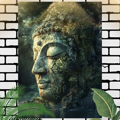 Buddha in der Natur Poster Schöne Wanddeko Dekoration