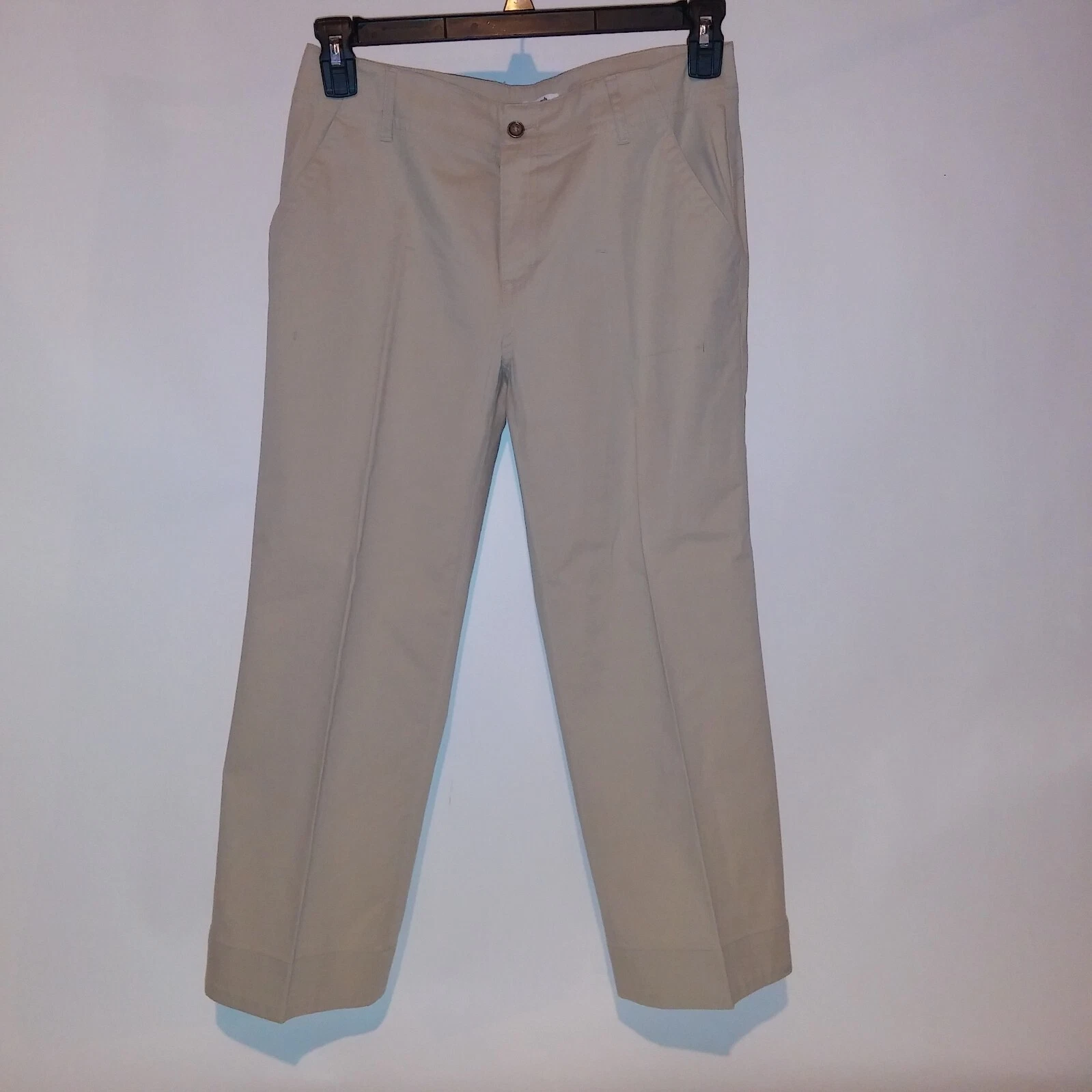 Liz & Co Capri Pants Womens Size 6 Chino Khaki Tan Stretch
