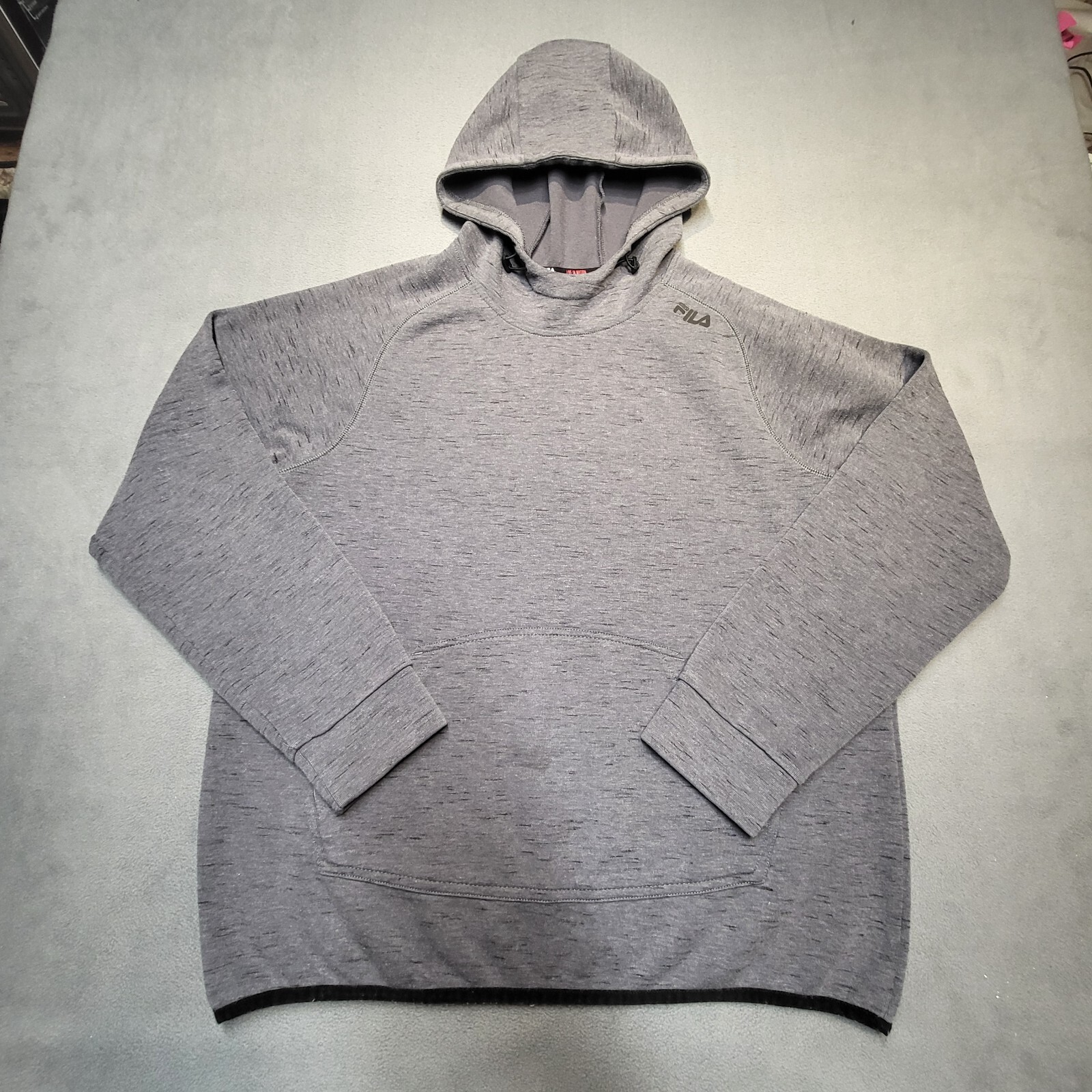 Fila Sport Felpa con Cappuccio Uomo XL Grigio Pullover Felpa Manica Lunga