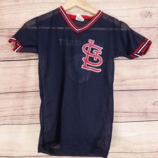 VINTAGE ST LOUIS CARDINALS USA MADE SGA 80s 1980s YOUTH KIDS JERSEY SZ 14-16