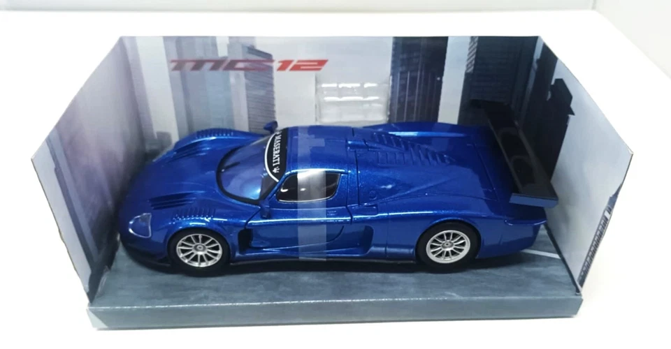 Maserati MC12 Blue Met Blu 2006 Mondo Motors 1:24 Usato + Box 1/24 Rare - Immagine 4 di 4